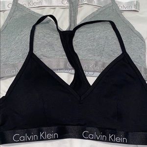 Two Calvin Klein Bralettes size Large